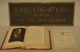 Charles A. Taggart NYSE Member Bronze Plaque