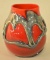 2007 Charles Lotton Red Lava Vase