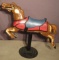 Brown Naying Carousel Horse on Coke Stand
