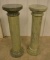 Pair Of Green Marble Pedestals