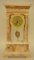 Antique Alabaster Pillar Mantle Clock Runs
