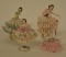 Lot Of Four Vintage Dresden Lady Figurines