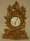 Antique Gold Washed Spelter Bear Mantle Clock