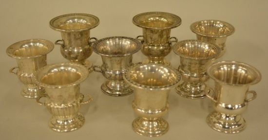 Lot Of Nine Sterling Silver Toothpick Holders