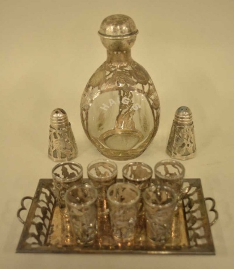 Vintage Haig's Scotch Sterling Decanter Set