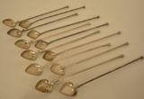 Set Of 12 Sterling Silver Ice Tea Spoons