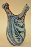 Early David Lotton Amethyst Swirl Vase