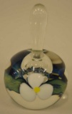 Lotton Studios Art Glass Trillium Perfume Bottle
