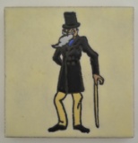Mosaic Tile Company Man With Cane Pottery Tile