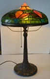 Chandler Specialty  Mfg. Co. Leaded Glass Lamp