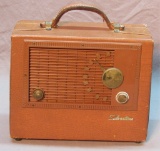 Silvertone Portable Radio - Alligator Look Case