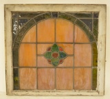 Antique Slag Glass Door Transom