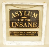 Asylum For The Insane Glass Window