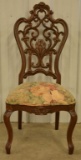 Victorian Meeks Carved Rosewood Side Chair
