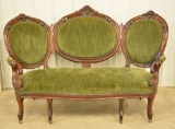 Victorian Carved Rosewood Picture Frame Sofa