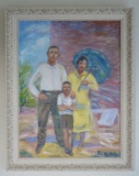 Eleanor King Family Portrait Oil On Canvas