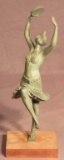 Bronze statue- Art Deco Gypsy Belly Dancer Figure-