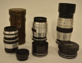 Lot Of 3 Vintage Kilar Lenses For Leica Camera