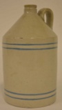 Vintage One Gallon Stoneware Jug With Stripes