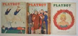 Playboy Magazines Vol 3 #10-11-12 1956 Nice Cond.