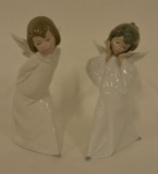 Pair Of Lladro Angel Figurines