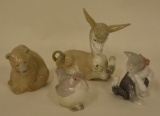 Lot Of Four Lladro Animal Figurines