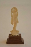 Antique Ivory Carved Indian Woman Statue