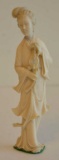 Antique Ivory Carved Geisha Girl Statue