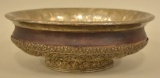 Antique Asian Silver & Mahogany Bowl