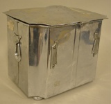 Vintage Art Deco Chrome Coal Box