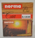 Norma 6.5mm Carcono Ammunition 40 Rounds