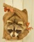 Raccoon Head Wall Mount With Drift Wood