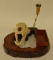 Mountain Lion Skull Desk Organizer