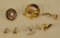Lot Of 4 Vintage Masonic Gold Jewlery Pieces
