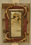 Barnwood Antler Mirror