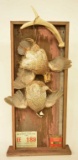 Vintage Shadow Box With Two Hanging Quail