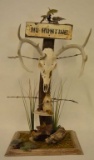 Full Body Mount Chipmunk & Deer Skull Display