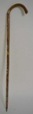 Post-WWII Era German Walking Stick With 15 Badges