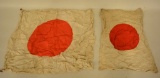 Lot Of 2 WWII Japanese Rising Sun Battle Flags