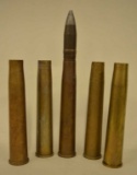 WWII Era US Military Naval 40mm Shell Casing Lot