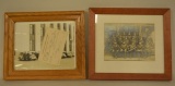 Lot Of Two Vintage Framed Police Department Photos