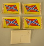 Lot Of 30 Vintage Confederate Flag Postcard Decal