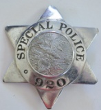 Obsolete Illinois Special Police Badge #920
