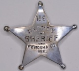 Obsolete Kenosha Co. Deputy Sheriff Badge #189