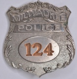 Obsolete Milwaukee Police Badge #124