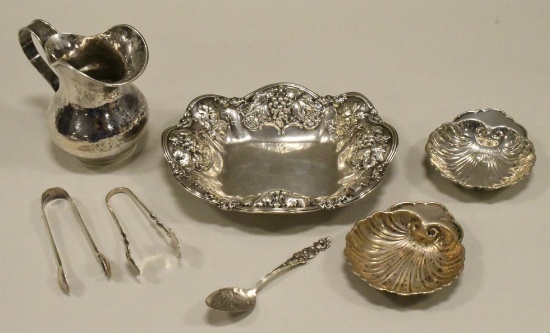 Lot Of Seven Sterling Silver Serving Items