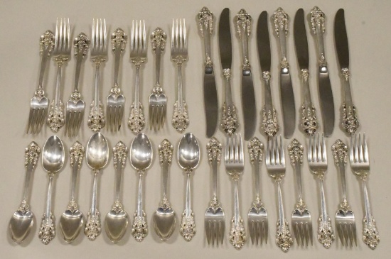 32 Pc. Wallace "Grand Baroque" Sterling Set