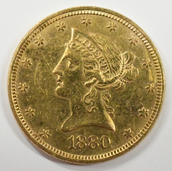 1880 $10 Liberty Head Eagle Gold Coin
