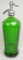 Vintage Dames Green Glass Seltzer Bottle