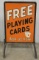 DST Free Playing Cards Advertsing Sign w/ Stand